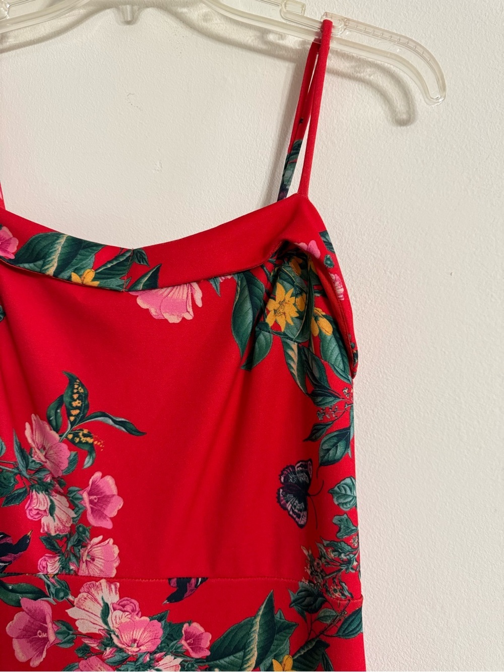 RACHEL Rachel Roy Women's Red Floral Tropical Printed Delilah Dress Medium M - Picture 3 of 5